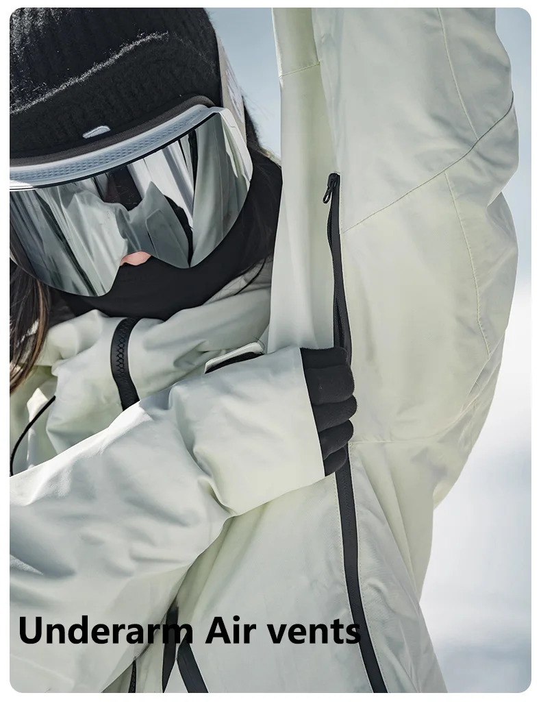 John Snow Wasserdichtes Skianzug-Set für Damen und Herren, wärmeisolierte Snowboardjacke, Hose, Ski-Outfit für Wintersport – Detail 9