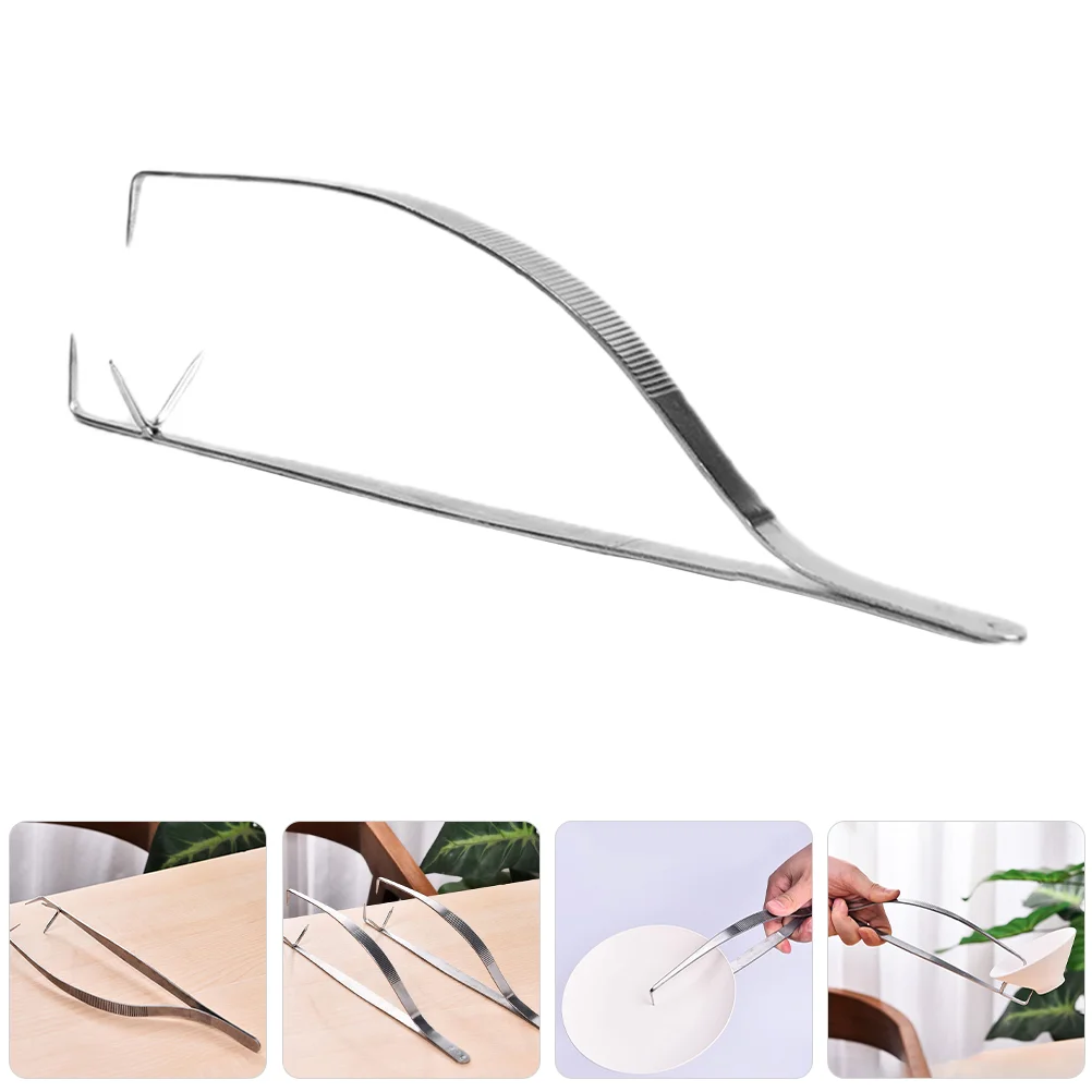 Pottery Tweezers Glaze Dipping Tongs Tools Sculpturing Glazed Plier Throwing Gauge Ceramic Clay Glazing Clip