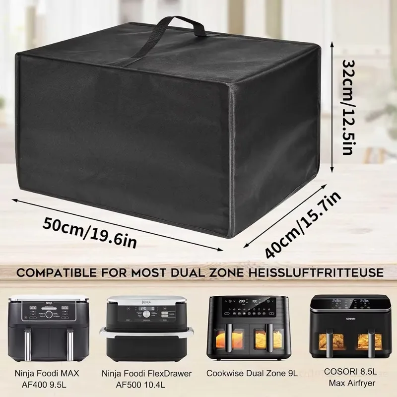Waterproof Microwave Cover Heat Dustproof Protective Air Fryer Cover for Ninja AF400EU/AF500EU Nylon Dust Cover