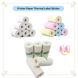 Mini Printer Paper 57x25mm Thermal Label Sticker Color Photo White Self-Adhesive Paper For Mini Portable Pocket Mobile Printer