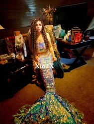 Big Sparkle Scales Mermaid Tail With Shiny Sequins For Cosplay Photo Shooting Beauty Swimming Show For Women No Monofin