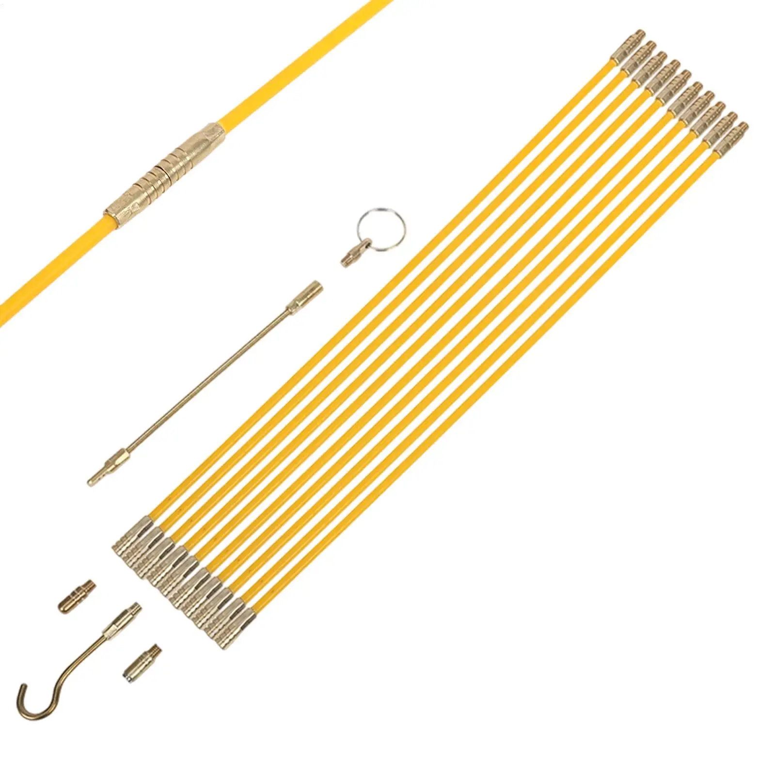 

Wire Running Kit Cable Threader Poles Fiberglass Fish Sticks For Wall Wiring Duct Indoor Outdoor Electrician