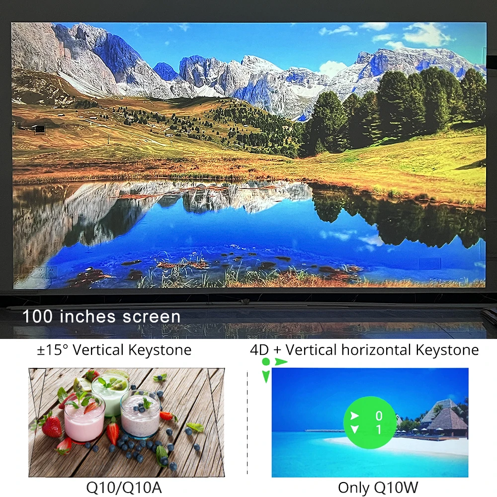 TouYinger Q10 FULL HD 1080P Projetor 4K المسرح المنزلي شعاع الفيديو LED شعاع العارضات PS5 لعبة عرض البيانات متعاطي المخدرات