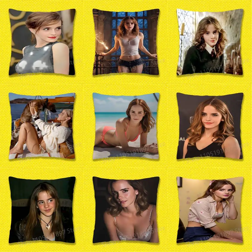 

Actress E-Emma Watson Throw Pillow Case For 55x55cm 30cm 50cm 45cm 40cm Square Chair Pillowcase Case