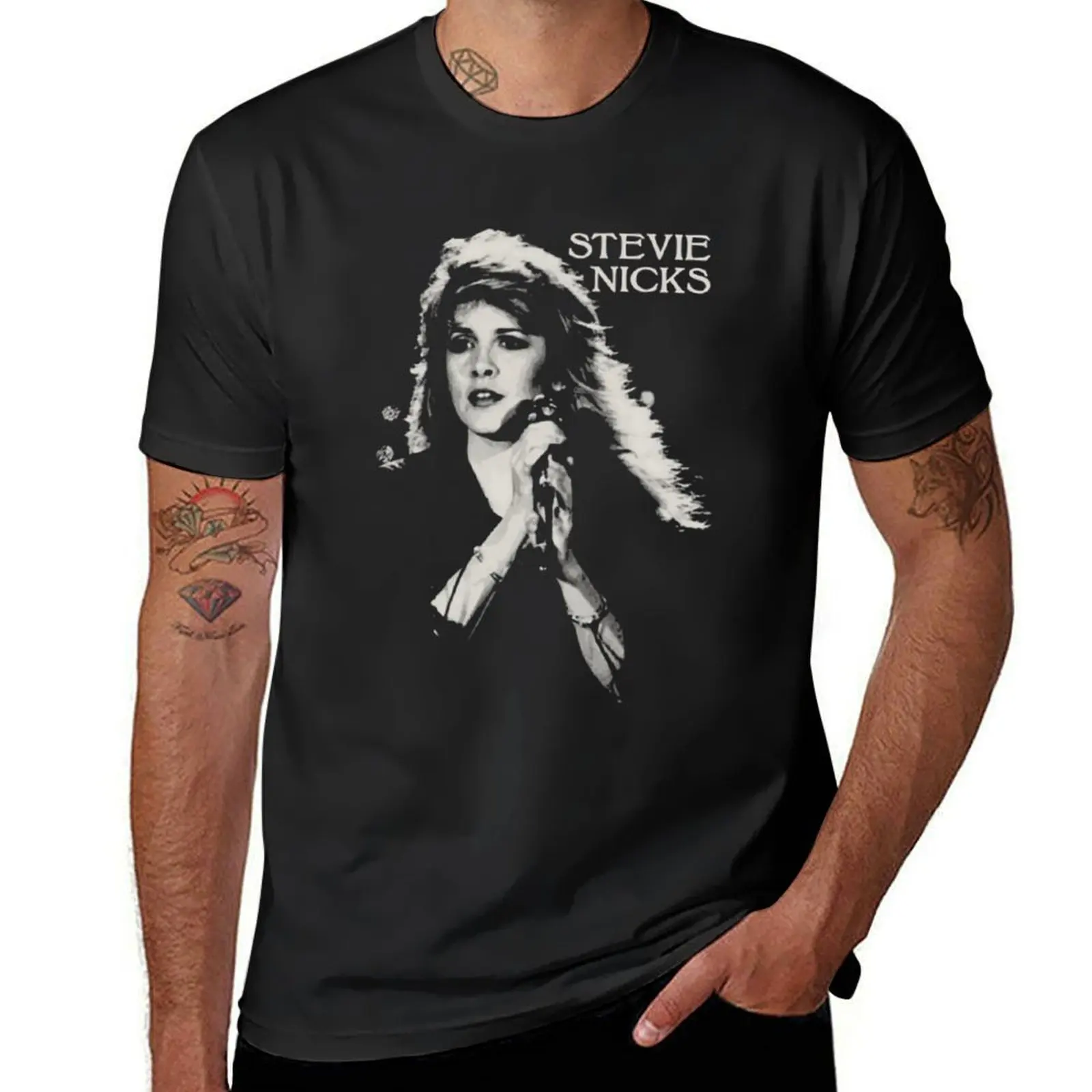 Stevie Silhouette - Stevie Nicks T-Shirt customs Short sleeve tee new edition t shirts for men cotton