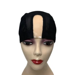 U part MONO Spandex Mesh Dome Wig Cap For Making wig Elastic Dome Mesh Cap small holes Dome caps for men women