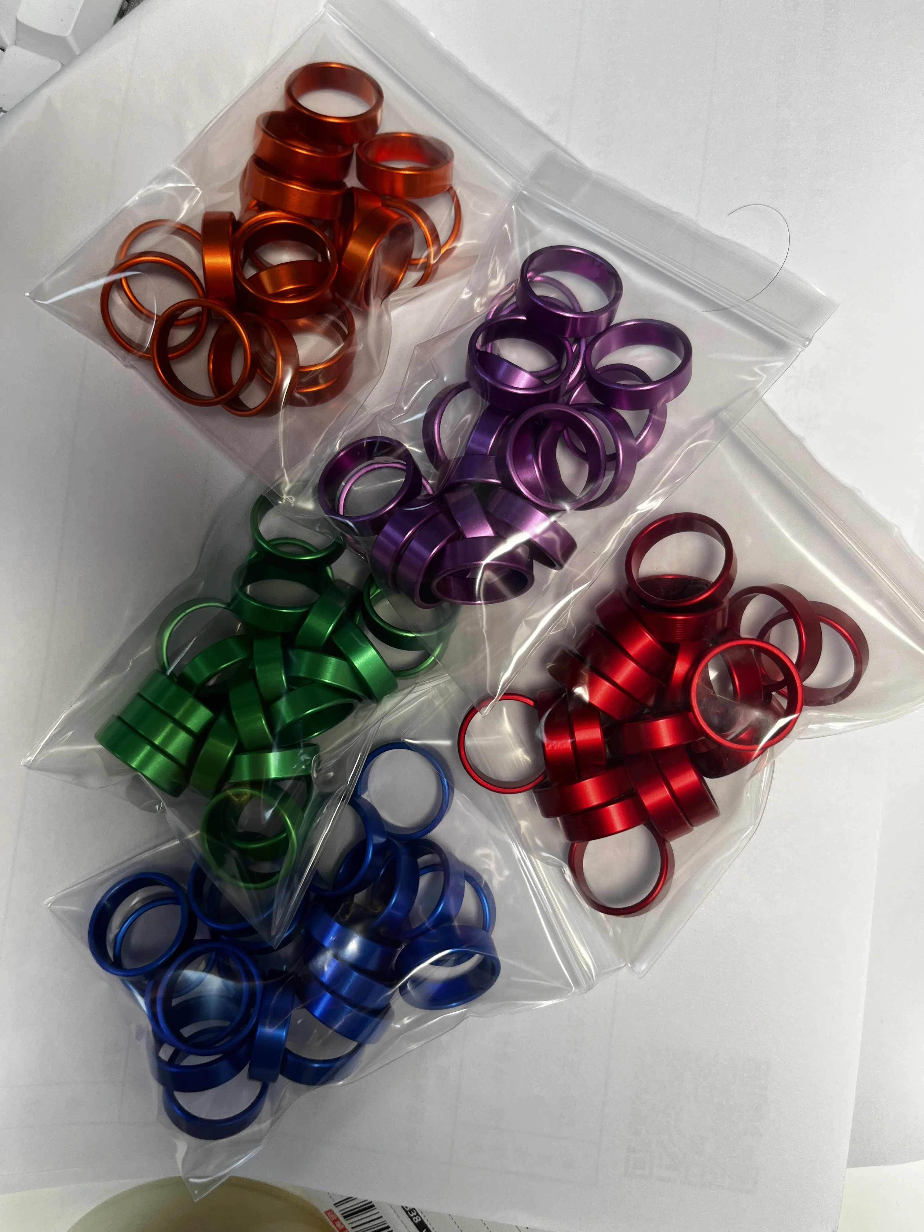 

100PCS unmarked 9mm ~ 18mm inner diameter bird leg rings aluminum closed rings assorted colors