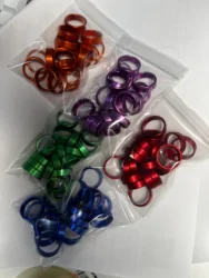 100PCS, Color & Size Customization (no engraving), unmarked large bird leg rings aluminum closed rings