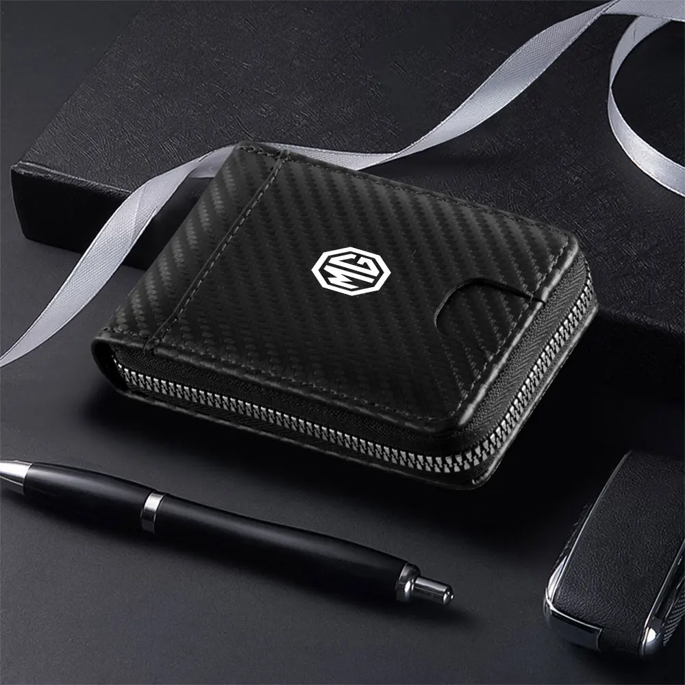 تصفيف السيارة المحمولة حامل رخصة القيادة حافظة بطاقة الائتمان حقيبة التخزين اكسسوارات لموريس المرآب MG 350 MG5 HECTOR GS ZS