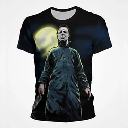 Halloween T-Shirt Horror Movie 3D Print Michael Myers Horror Streetwear Mens Cool Fashion Oversized T-Shirt Quick Dry T-Shirt To