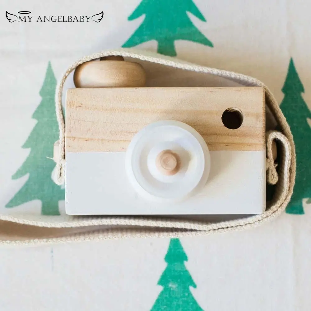 Cute Nordic Hanging Wooden Camera Toys Kids Toy Gift 9.5*6*3cm Room Decor Furnishing Articles Wooden Toys For Kid