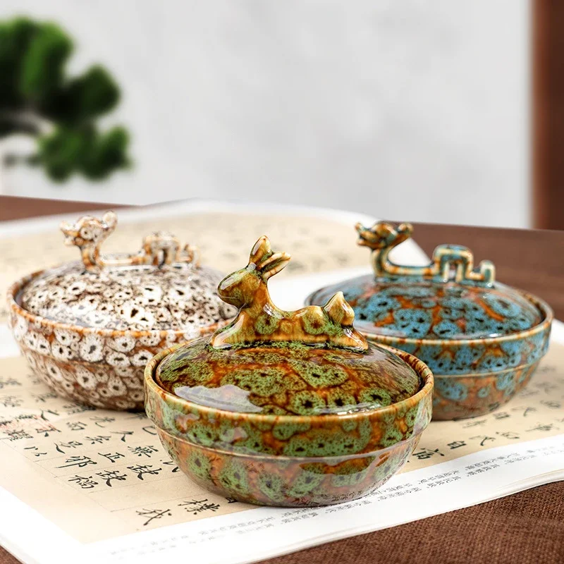 Chinese Calligraphy Inkstone Ceramics Table Brush Holder Ink Stone Painting Inkslab Sumi Dish Pen Holder Writing Office Supplies