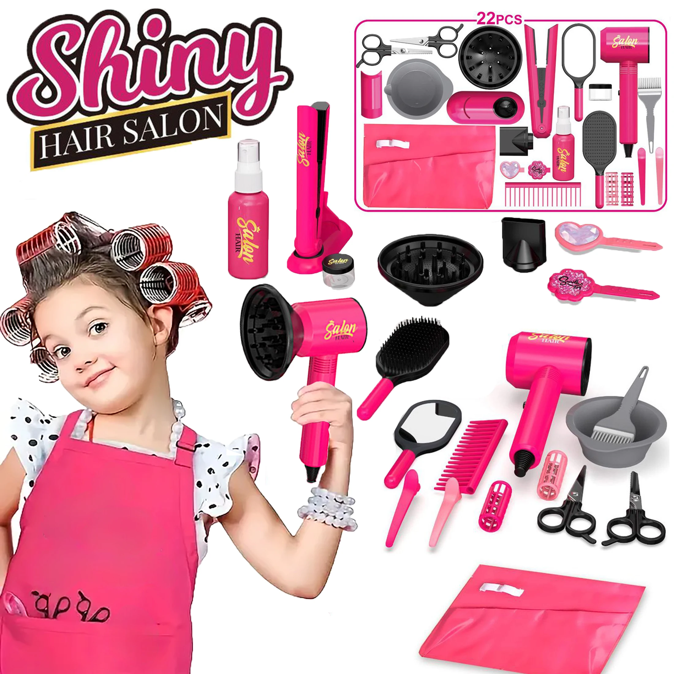 

Hair salon role-playing toys hair salon toy set hair dryer razor tool kit stylist shaving hairdressing
