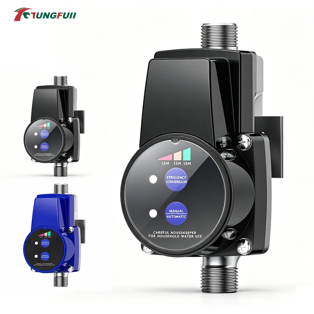 Automatic Water Pressure Booster Pump 3 Speeds Brushless Motor Mini Boost Pump for Shower Faucet Toilet Water Heater Boiler