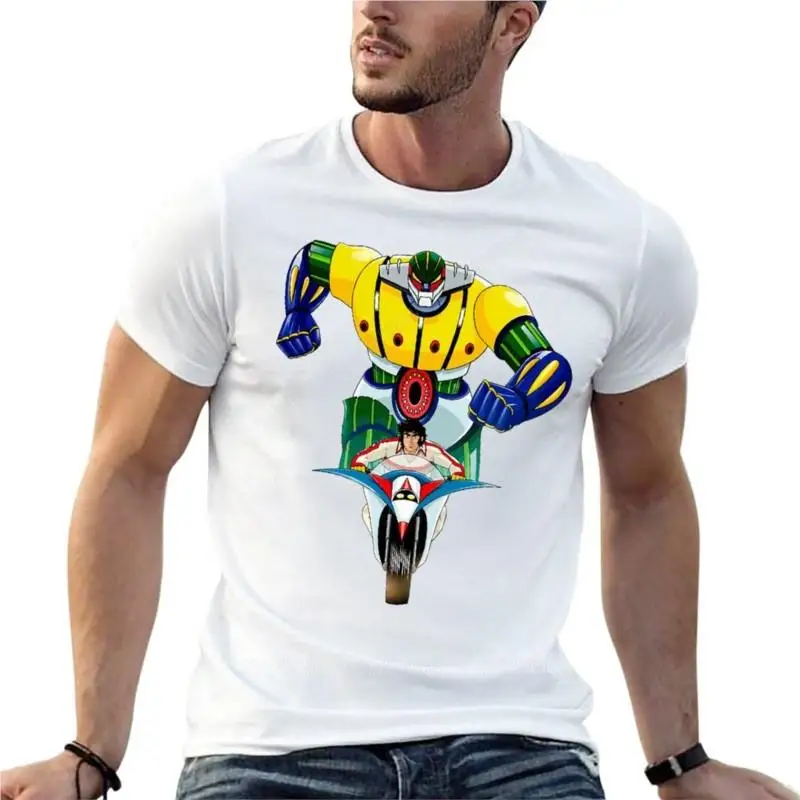 Steel Kotetsu Koutetsu Jeeg Super Robot 70'S Anime Oversized T-Shirts Fashion Men'S Clothing Short Sleeve Streetwear Large Size