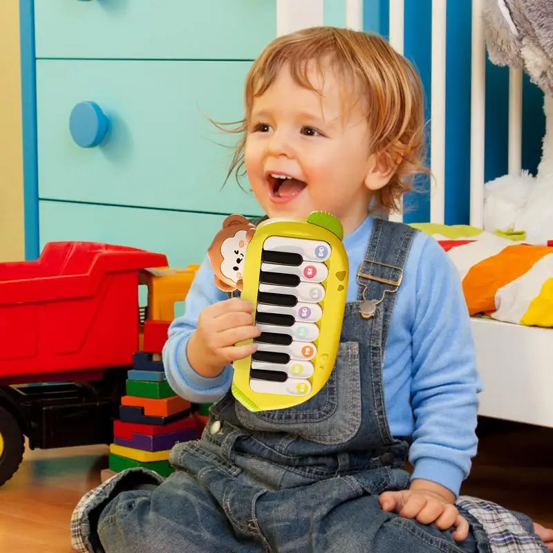 

Small Piano Keyboard Monkey Educational Instrument Toy Kids Piano Keyboard Portable Multi-Function Musical Instruments Toys For