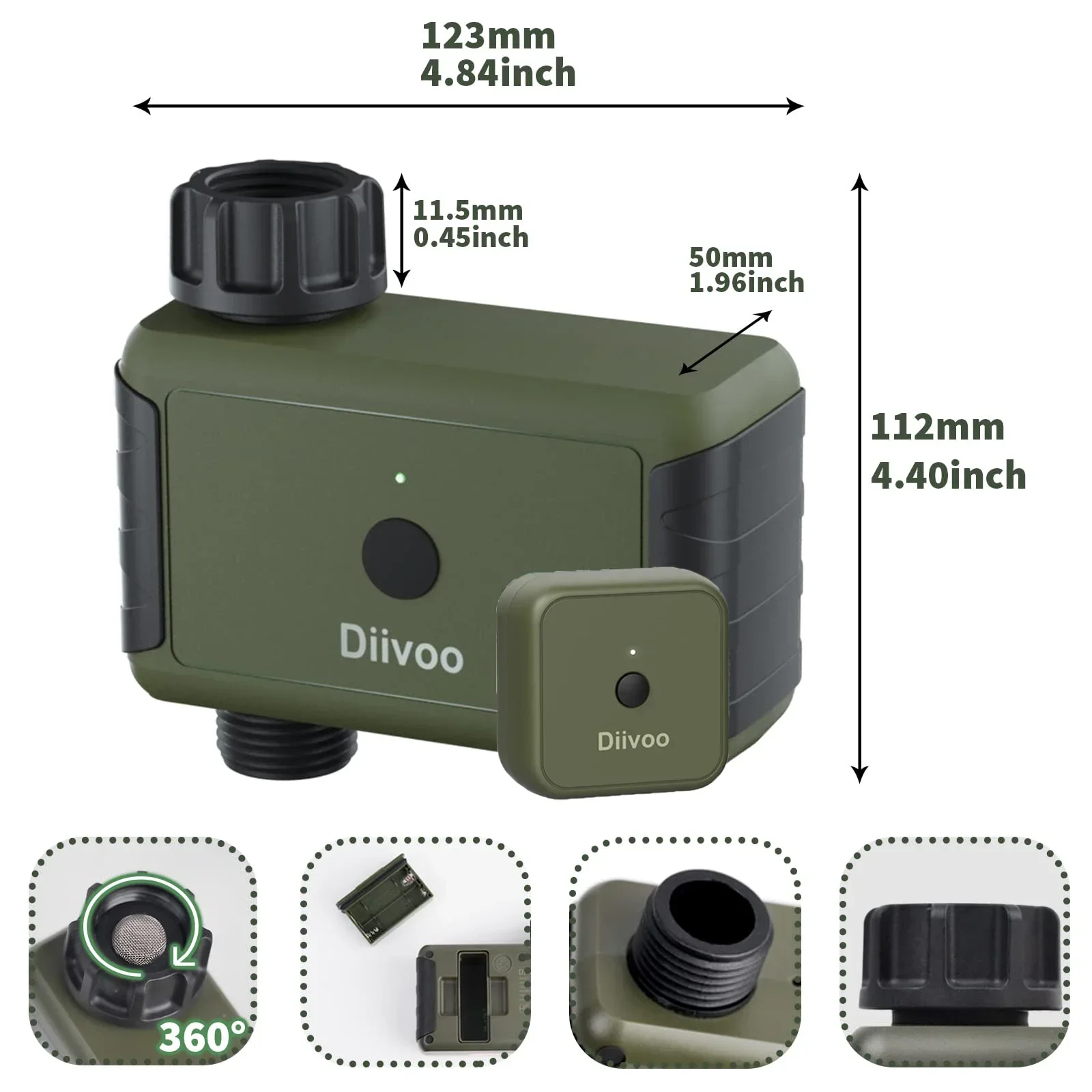 Diivoo WiFi Gateway Garden Watering Irrigation Controller Timing Watering Automatic Smartphone Remote Timer