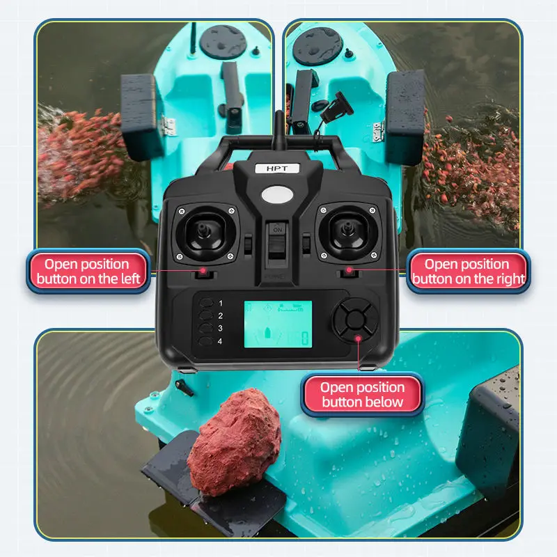 Barco de isca de pesca com localizador de peixes e sonar gps barco de isca RC pesca de carpa