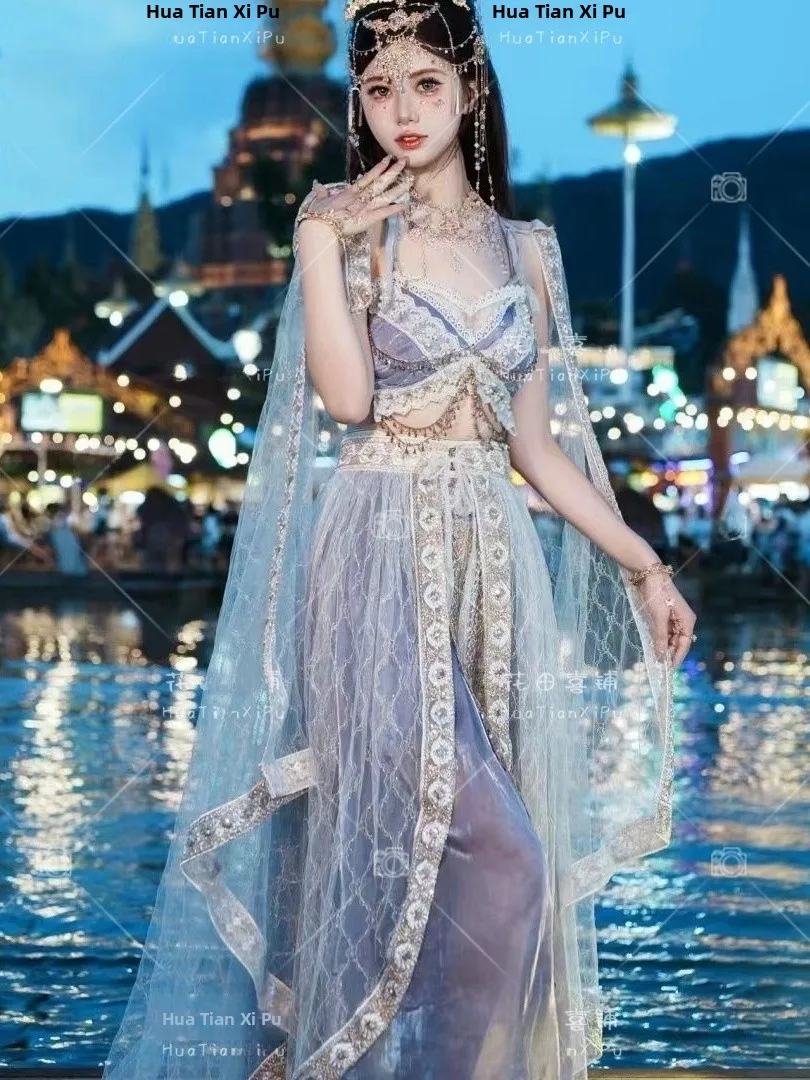 

Новый стиль: наряд «Летающая принцесса» в дуньхуанском стиле, этническая атмосфера, одежда в стиле западной принцессы, для путешествий и фотосессий, тема пустыни, популярно онлайн