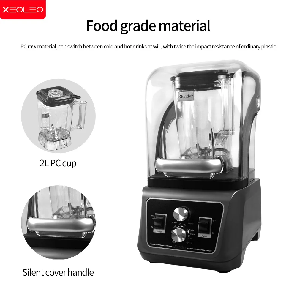 Xeoleo 2L pot 2200W professionnel minuterie intelligente mélangeur presse-agrumes haute puissance robot culinaire glace Smoothies mélangeur broyeur