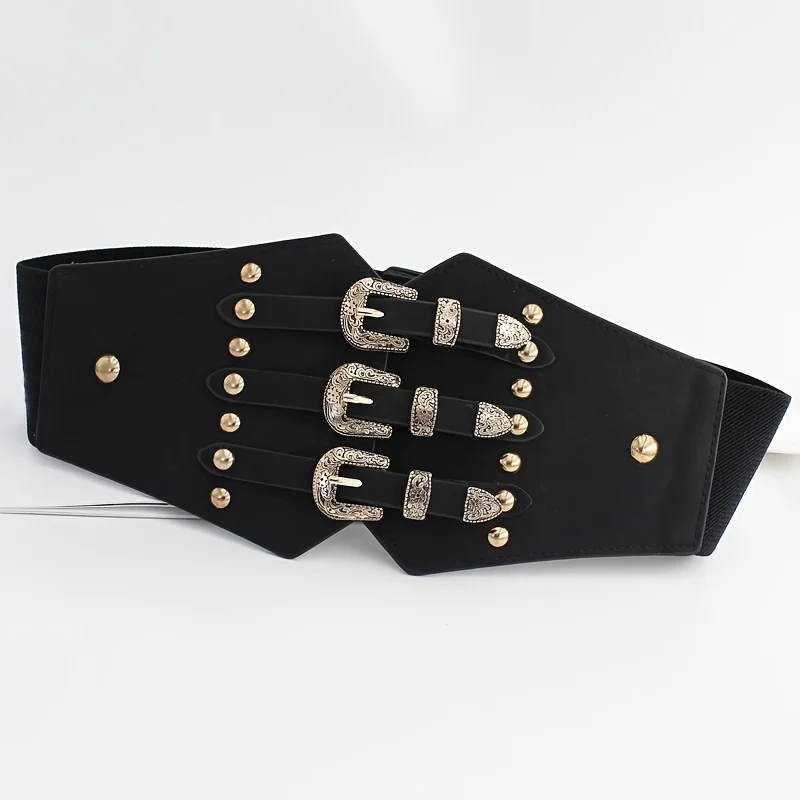 Western Corset Belt For Women Elastic Waist Belts For Dresses Costume Cinch Belts