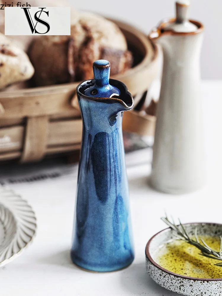 Tool Shaker Salt Creative Kitchen Home Olive Retro Oil Bottles Spice Containers Seasoning Ceramic Jars Oiler Spice Jar Seasoning