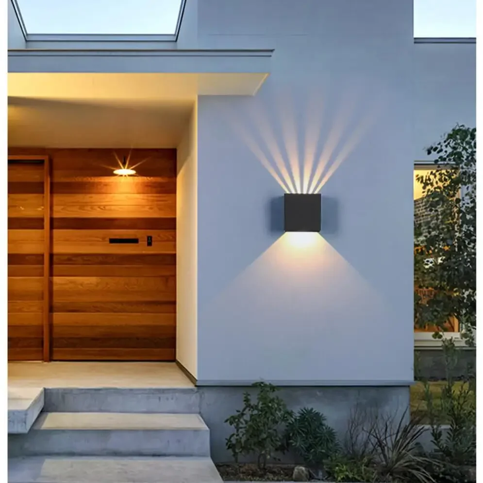 Imagem -02 - Luz de Parede Led Impermeável Minimalista Fonte de Iluminação de Alumínio Alto Brilho Interior e Exterior 6w Ac85265v Ip65