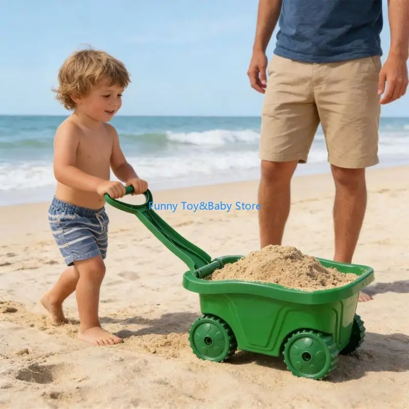 معدات البستنة للأطفال مجموعة ألعاب للهواء الطلق عربة سحب لحديقة الشاطئ وساحة لعب الثلج هدية تعليمية من 2 إلى 4 C90B