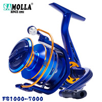 SAMOLLA Lure Reel Spinning Wheel Metal Spool Fishing Spinning Reel for Freshwater Sea Fishing 1000-7000 Metal Line Cup Tackle