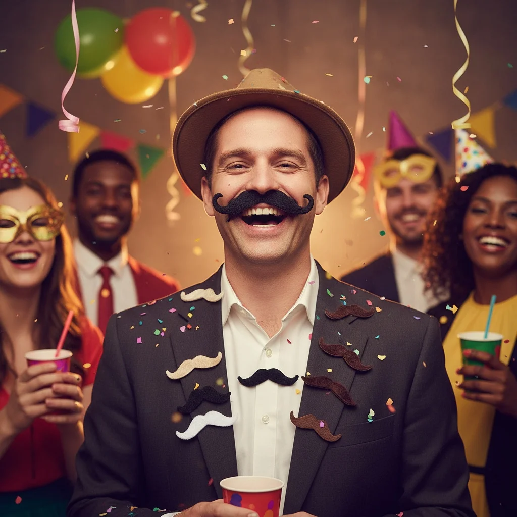 

Self-Adhesive False Beards for Costume Party Christmas & Birthday Mustache Set for Adult skids, Fun Sticky Mustaches for Cosplay