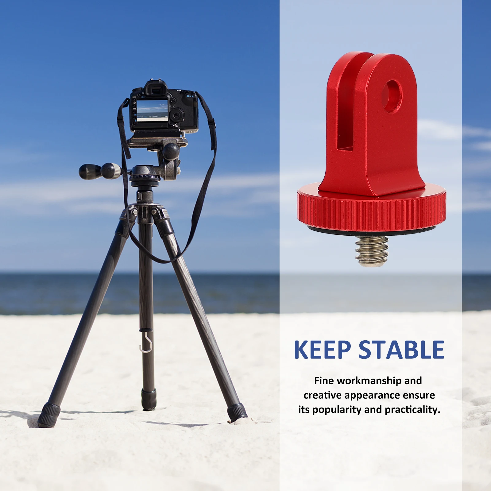 

1 /4 Inch Universal Tripod Mount Adapter For Camera Phone Holder Cnc Aluminum Serrated Anti-Scratch Tripod Convert Mount