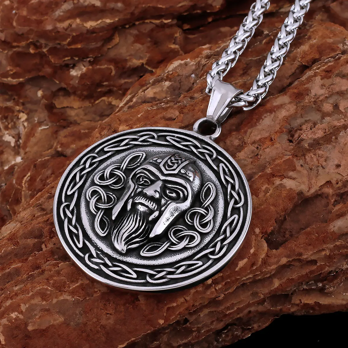 Egyptian Pharaoh Viking Necklace Nordic Men's Retro Stainless Steel Amulet Jewelry Rune Pendant Scandinavian Gift