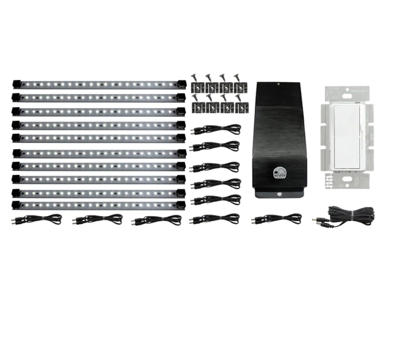 Inspired-Kit d'éclairage de cuisine à LED 12V, 10 panneaux, système à intensité variable inclus, blanc froid, 6000K, série Pro Pa