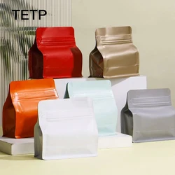 TETP 50Pcs Aluminum Film Coffee BeanBags Black Tea Green Tea Packaging Storage Sealed Moisture Reclosable For Small Business