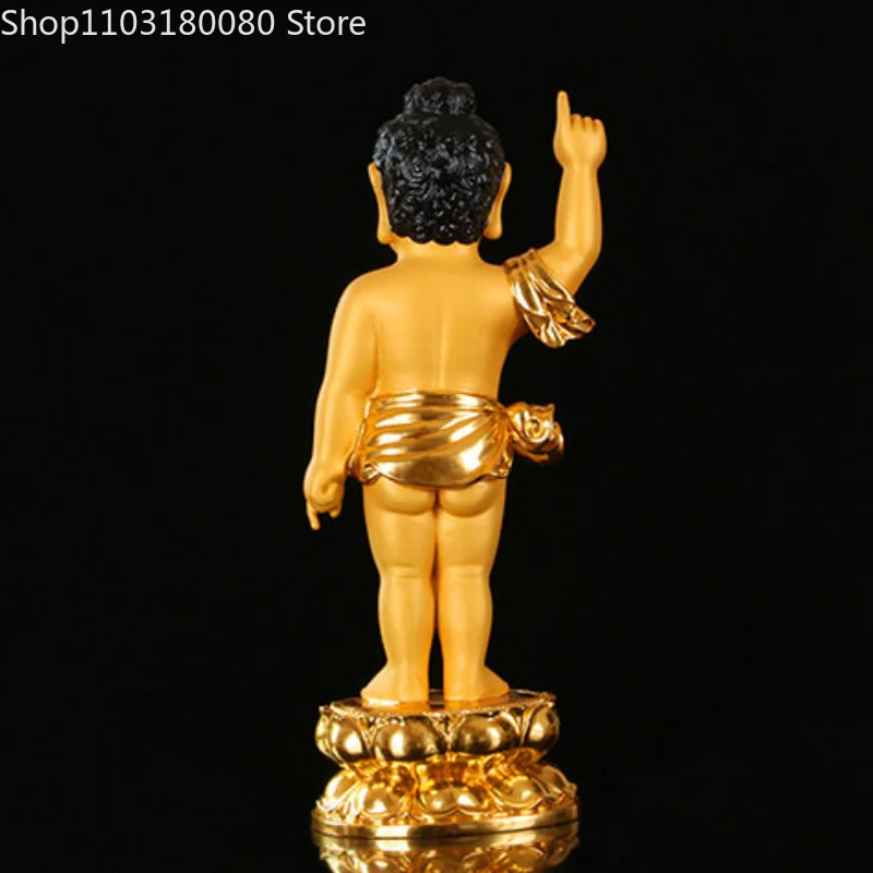 Rame ottone doratura Shakyamuni Buddha Statue Prince Buddha Statue Bathing of the Buddha