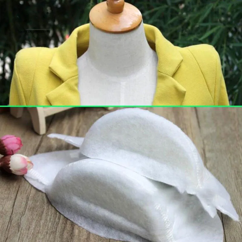 4 pairs/lot Super Thick 5cm Rayon+sponge Soft White Padded Shoulder,Stage Fashion Coat Beautify Accessories Shoulder Pads