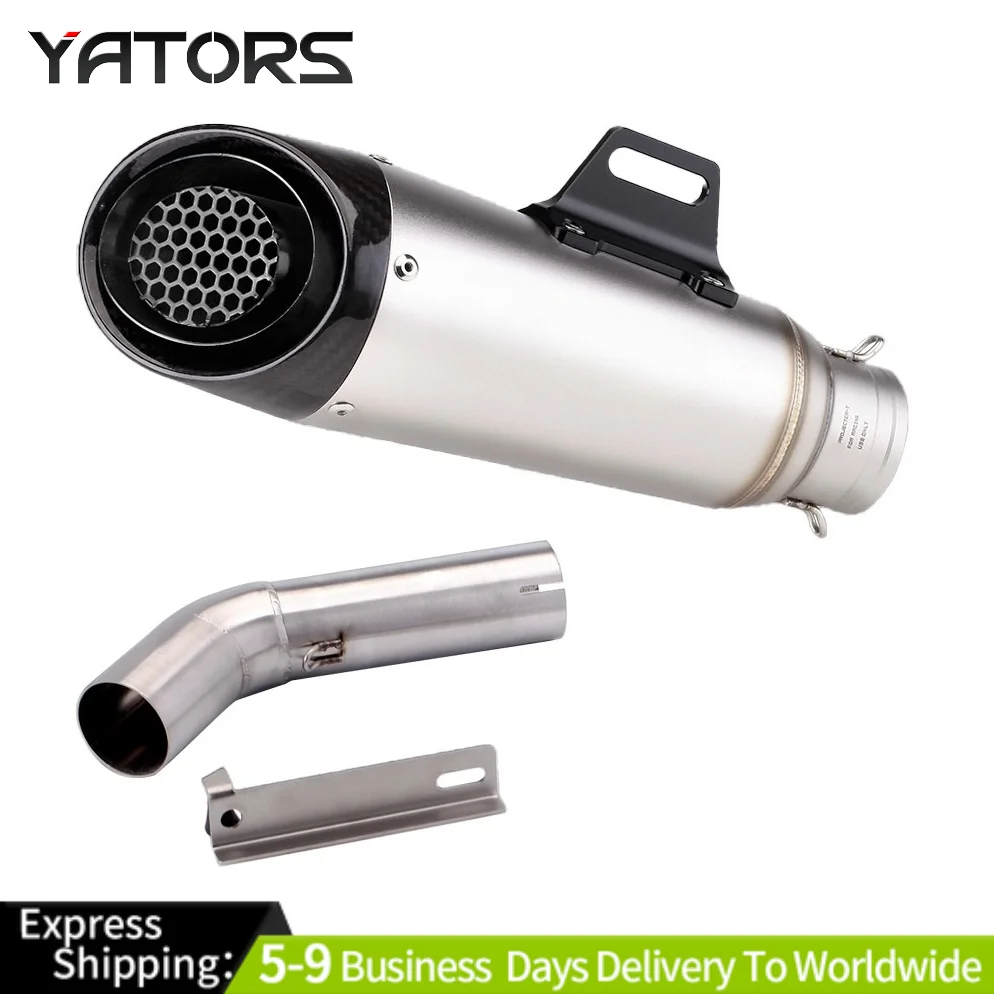 

Motorcycle Exhaust Middle Link Pipe Slip On 51mm Muffler For Benelli 752 BJ750GS Exhaust Systems Exhausts Pipes