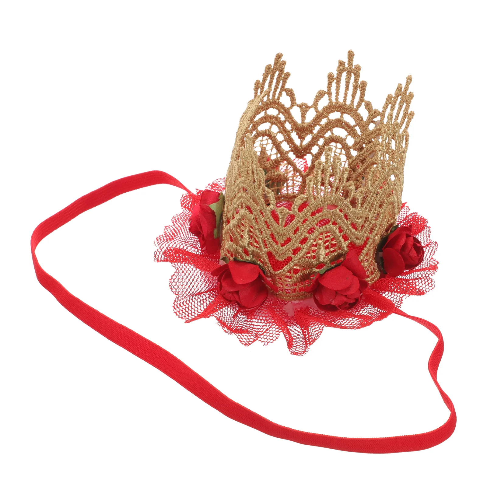 Red Baby First Birthday Hair Roses Head Band for Kids Headband Girl Crown Accessories Girls Newborn
