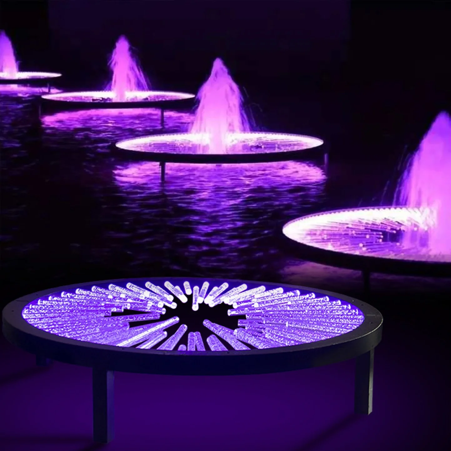 Landscape Lighting 800WColorful Floating Duckweed Light IP66 Waterproof Stainless Steel with DMX Control for Pond Fountain Light