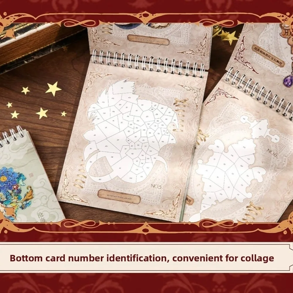 

3D Gemstone Collage Jewelry Landscape Stickers Luxurious Gemstones Vintage Gorgeous Jewelry Restoration Collection