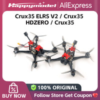 HappyModel Crux35 ELRS V2 CrazyF411 ELRS AIO URAT OVX303 300mW Caddx Ant 1200TVL EX1404 KV3500 4S 3.5inch FPV Freestyle Drone