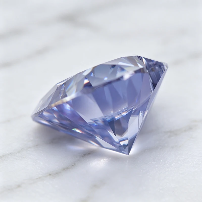 Moissanit-Stein in Herzform, lavendelfarben, im Labor gezüchteter Edelstein für DIY-Schmuck, Ringe, Ohrringe, Herstellungsmaterialien mit Zertifikat – Detail 4