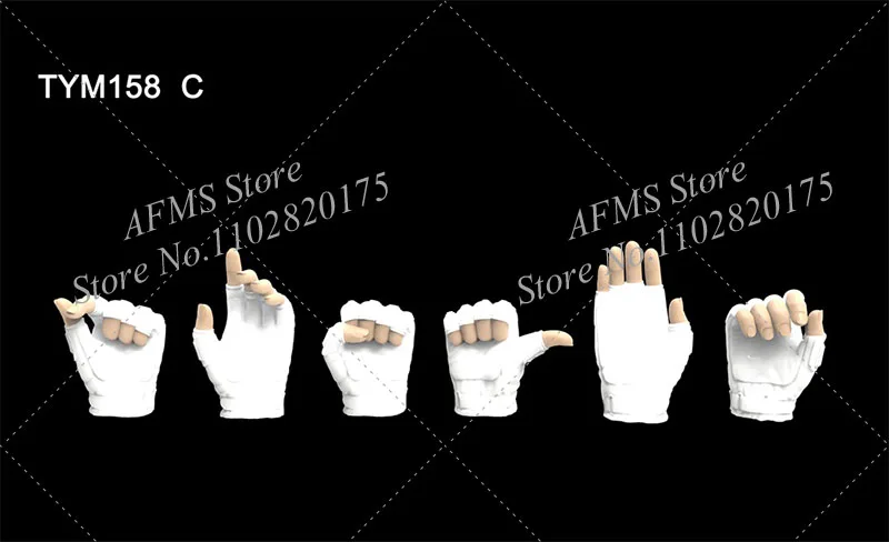 TYM158 1/6 مقياس تحصيل الشكل شكل اليد قفازات اليد نموذج ملحق صالح 12 بوصة أنثى الجندي عمل الشكل الجسم