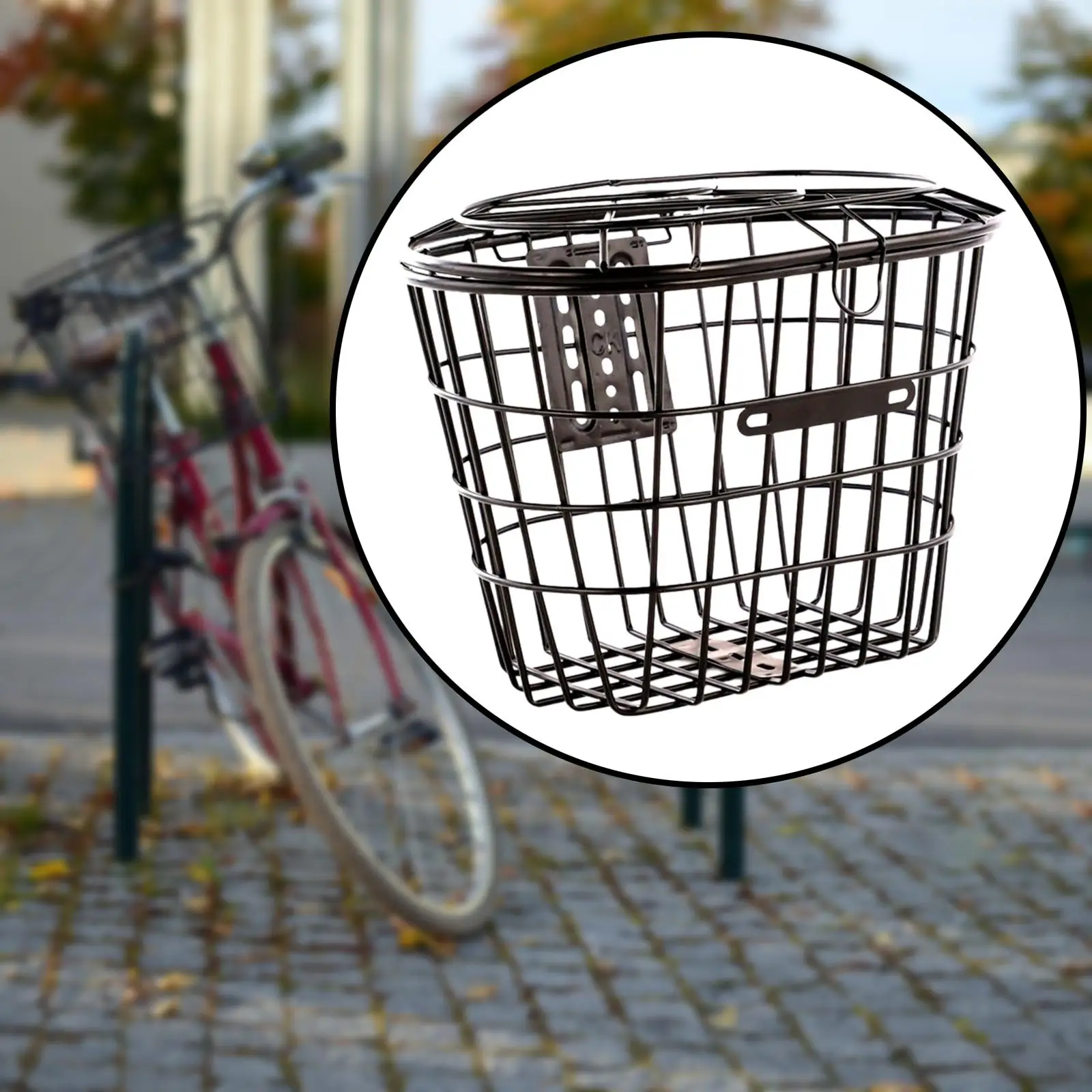 

Bike Front Basket Front Frame Bike Basket Portable Lightweight Bike Storage Basket Bike Hanging Basket for Outdoor Most Bikes