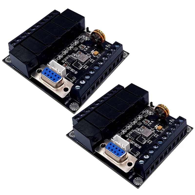

2X PLC Industrial Control Board FX1N-14MR Relay Module Editable Controller-AT36