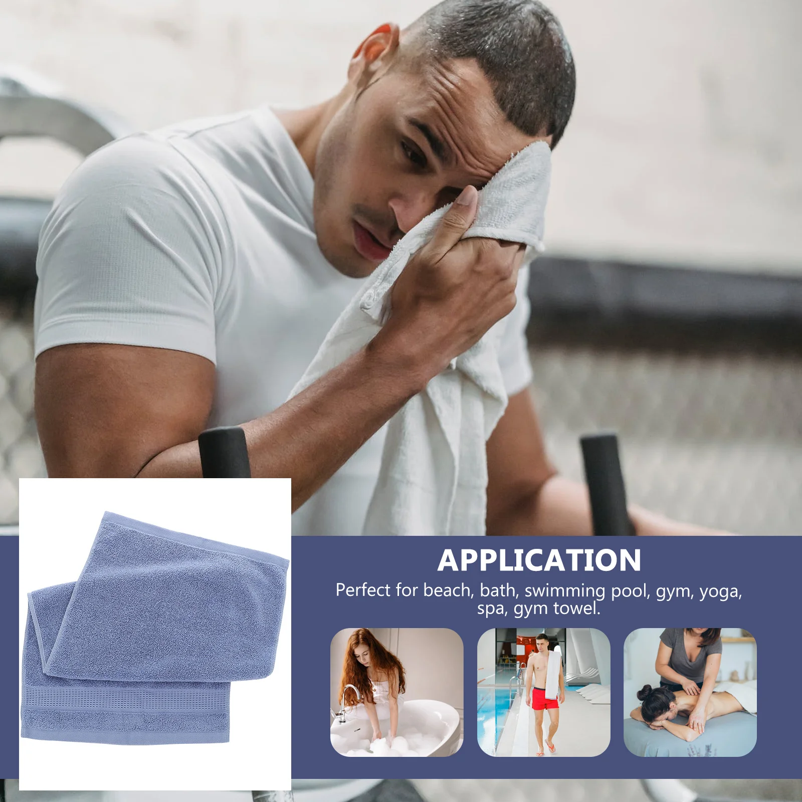 

Large Soft Cotton Towel Thick Absorbent for Facial Bathing Gentle on Skin Fast Drying Non Irritating Wash Cloth Household Daily