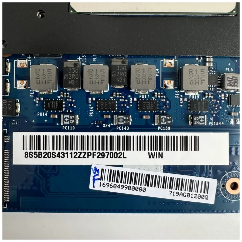 For Lenovo S540-13IML Laptop Motherboard with i7-10710 CPU GPU: N17S-G2-A1 MX250 2GB RAM:16G FRU 5B20S43112 NM-C571