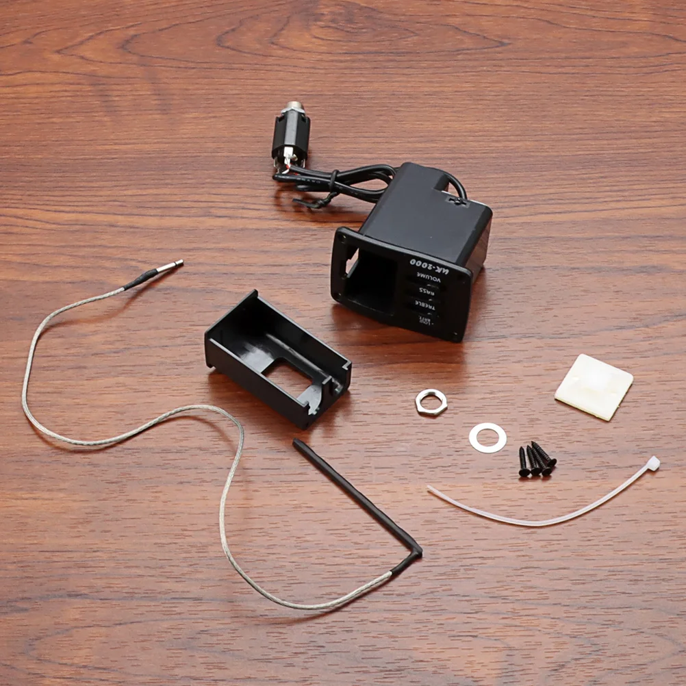 

1Set Ukulele Pickup Durable Plastic Metal Equalizer Easy Install Acoustic Sound Preamp Accessory Ukulele Pickup