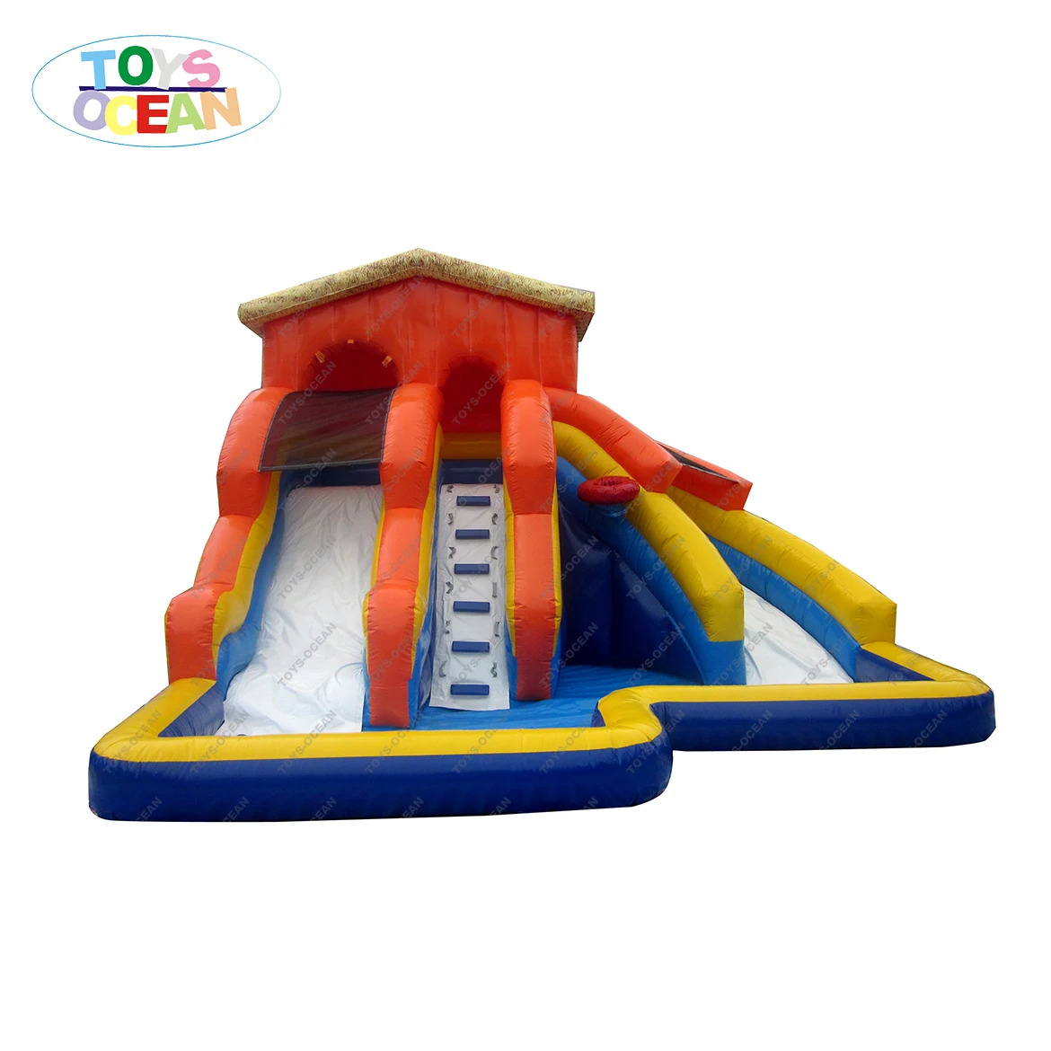Factory Custom Commercial Grade Slide Kids Inflatable Water Slide With Pool Double Slide