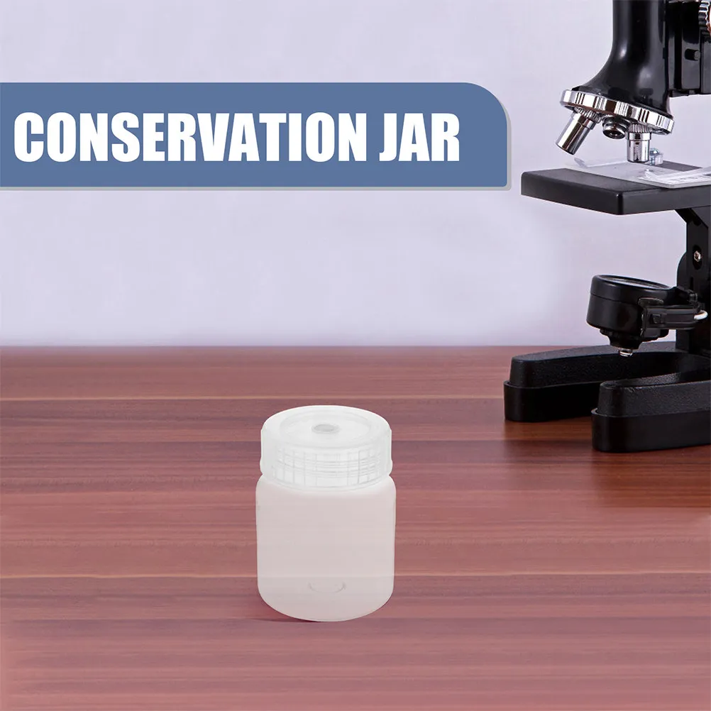 4Pcs Laboratory Bottles Wide Mouth Polypropylene Reagent Containers Leakproof Cap Plant Cell Cultivation Reusable Chemical